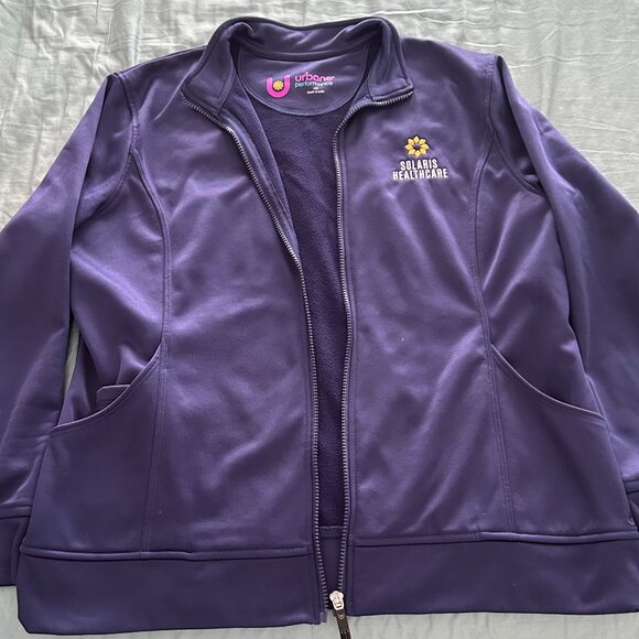 Nursing Scrub Jacket Navy Blue-Solaris 3 pocket Size Large - Picture 1 of 5